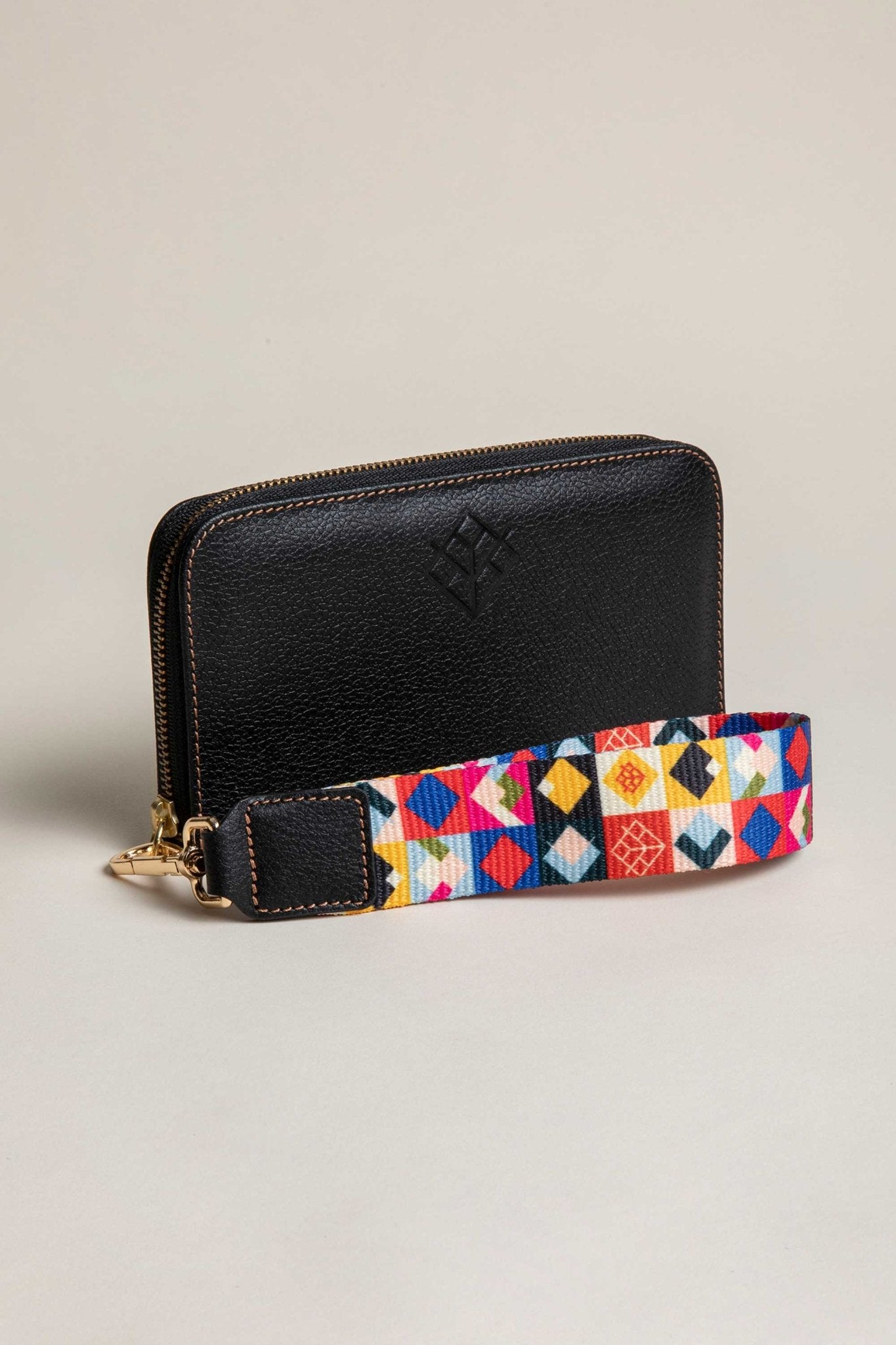 Cartera Negra Monogramm Grande - LOVENOCK