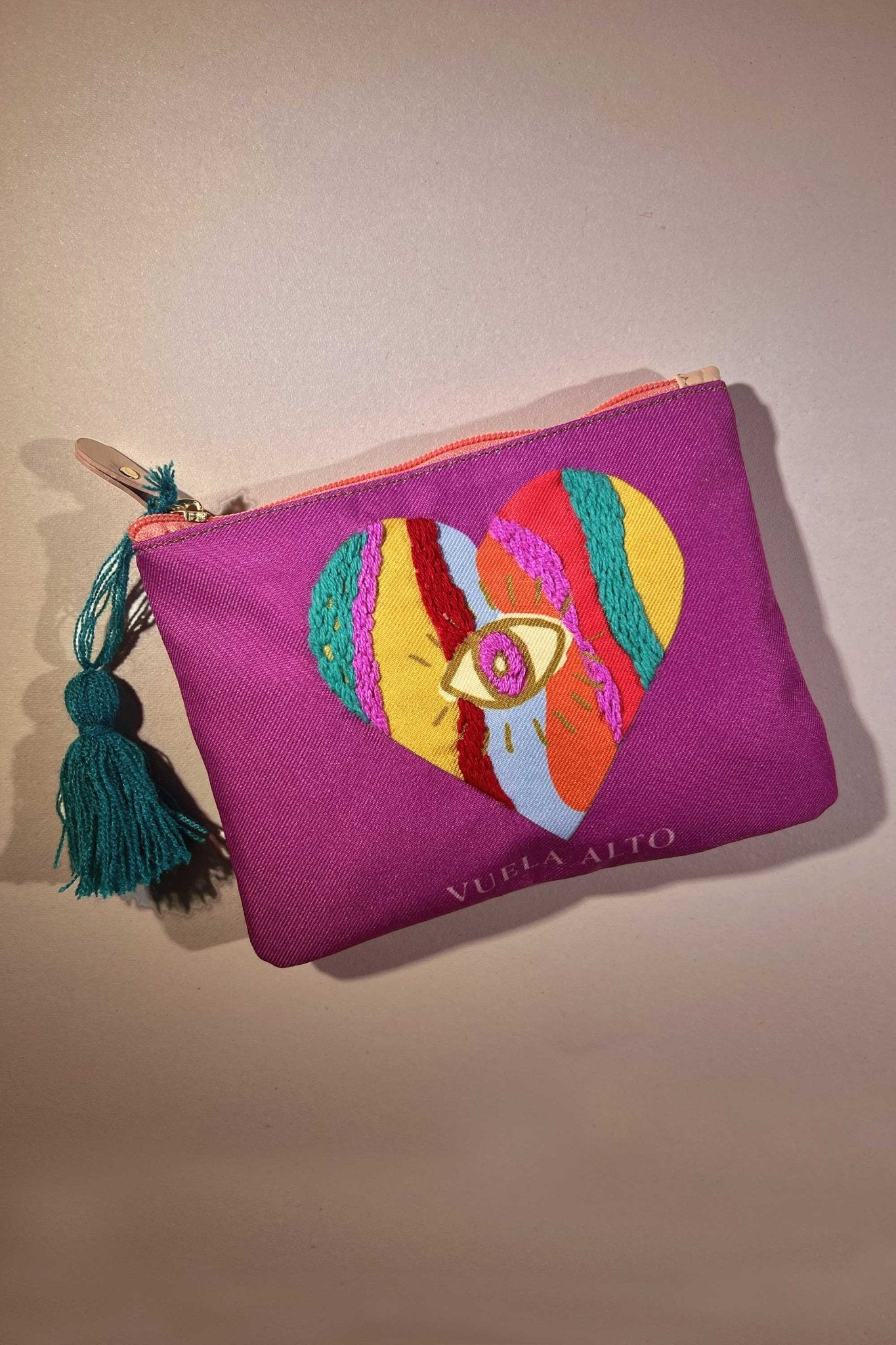 Cosmetiquera Bordada VUELA ALTO - Lila - LOVENOCK
