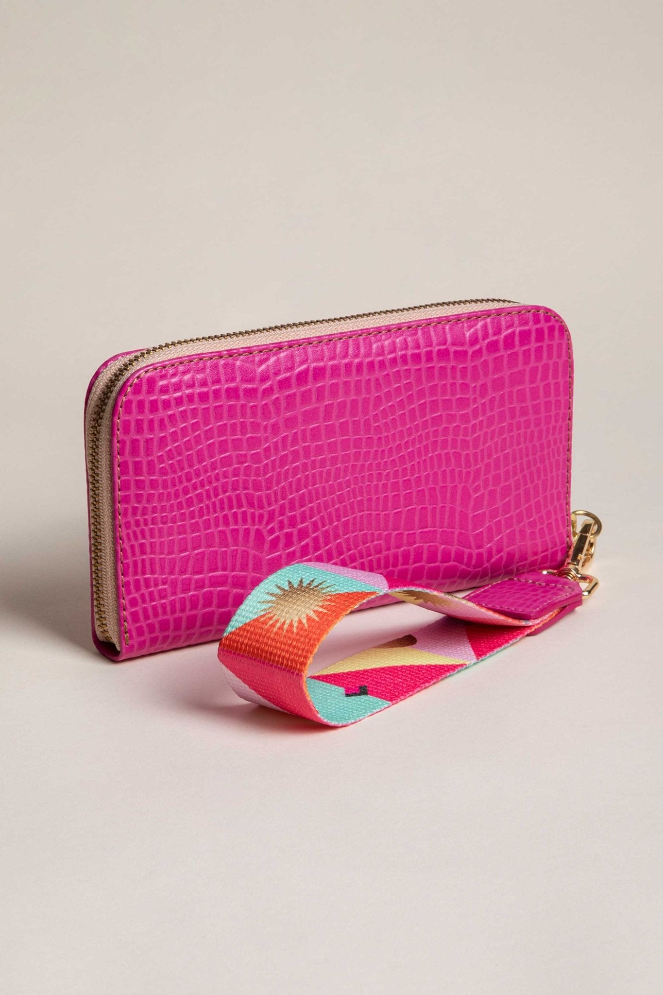 Cartera Croco Rosa Grande - LOVENOCK