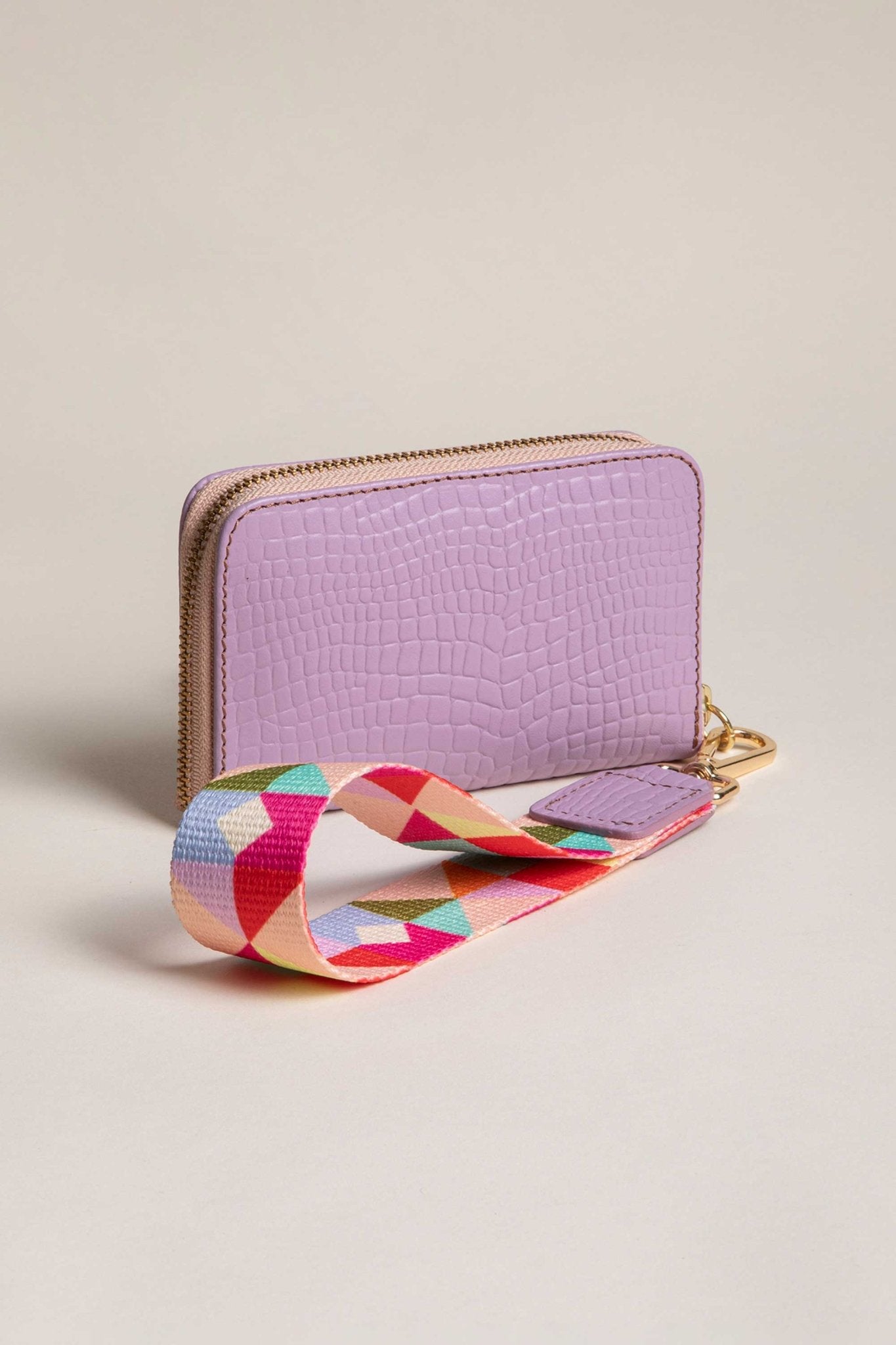 Cartera Mini Croco Lila - LOVENOCK