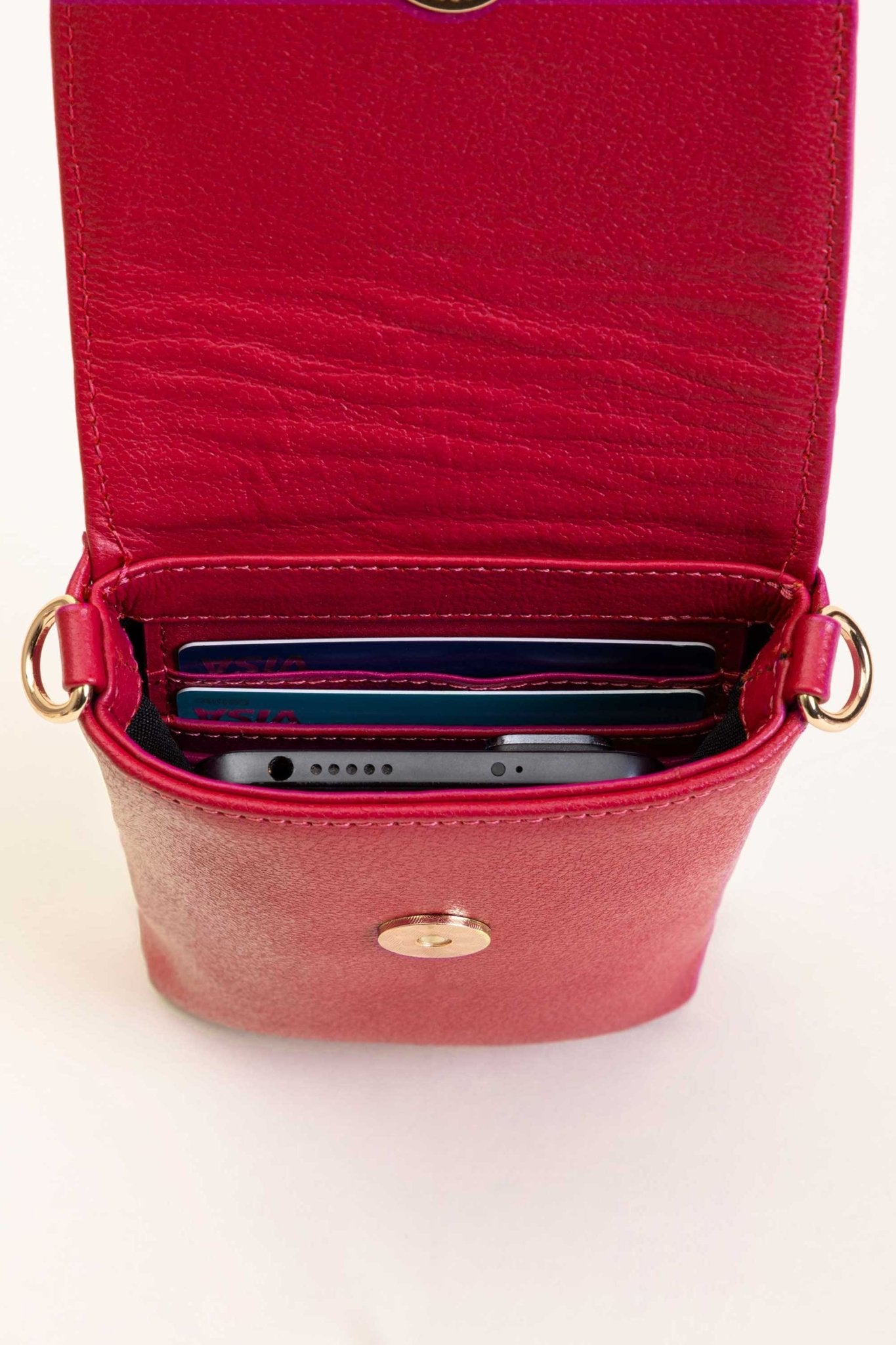 Crossbody Esencial Celular Rojo - Doble Correa - LOVENOCK