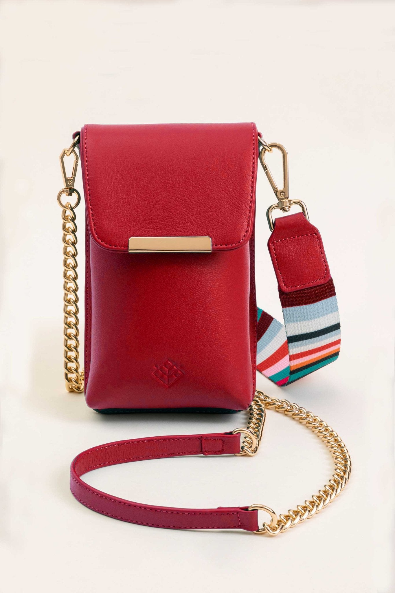Crossbody Esencial Celular Rojo - Doble Correa - LOVENOCK
