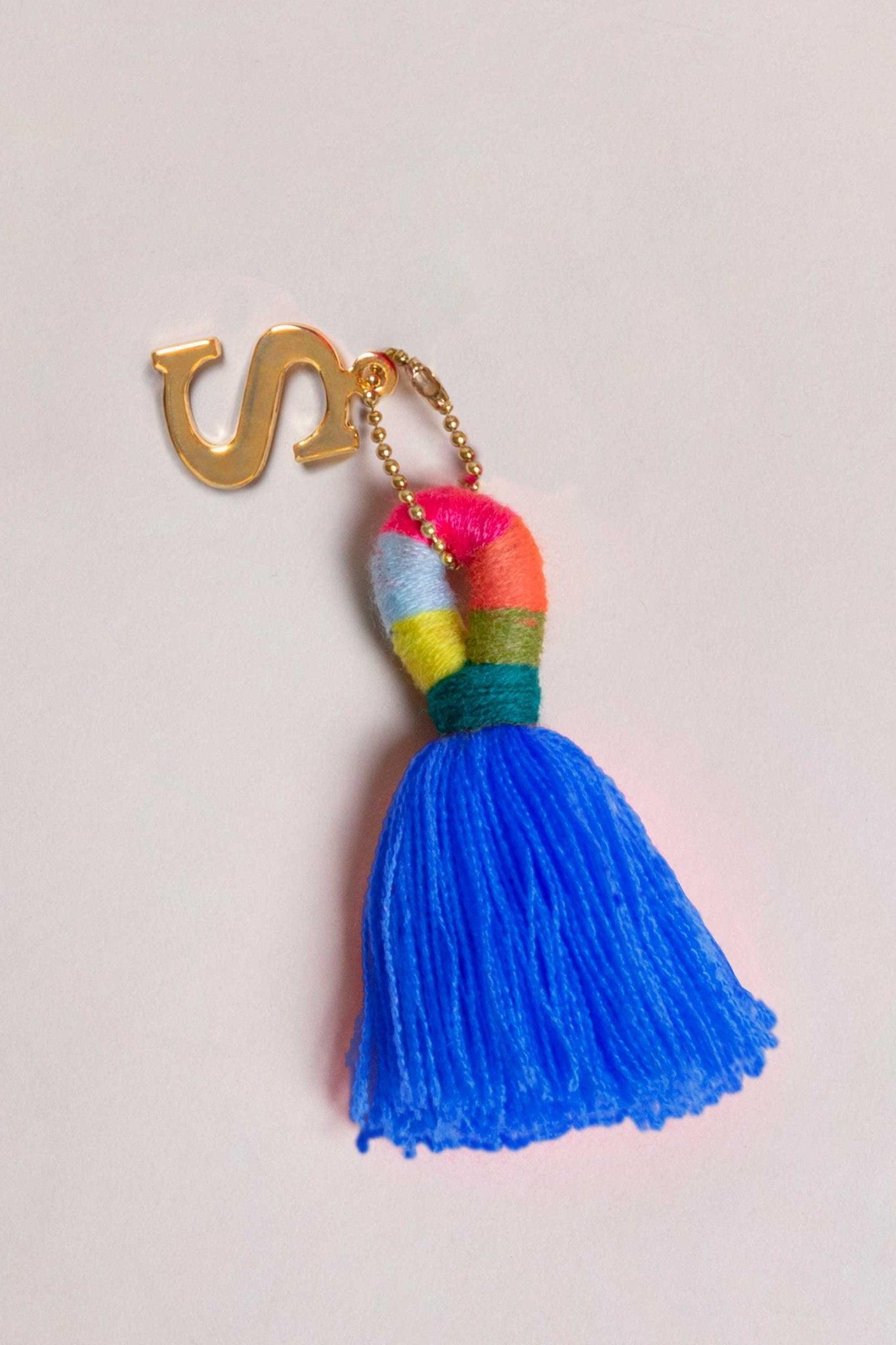 Personaliza tu Bolso - Charm con Inicial Metálica - Azul - LOVENOCK